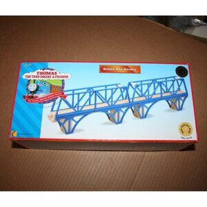 Vtg Thomas The Train & Friends Sodor Bay Double Bridge Wood Clickity Clack (1996